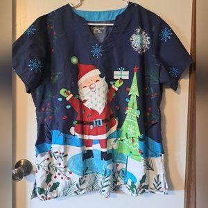 Christmas Scrub Top